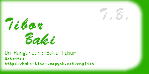 tibor baki business card